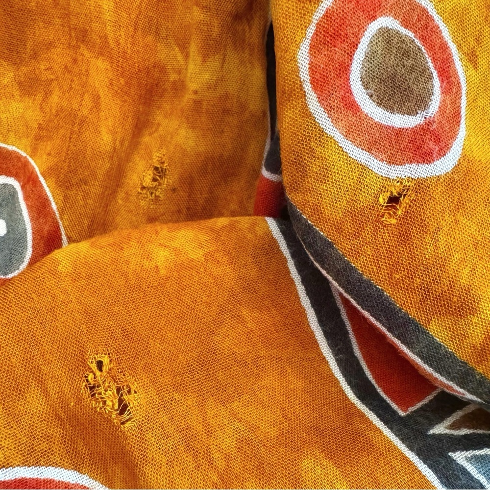 Vintage Colorful Boho Artsy Soft Festival Hippie Pattern Scarf Accessories. - Picture 8 of 8